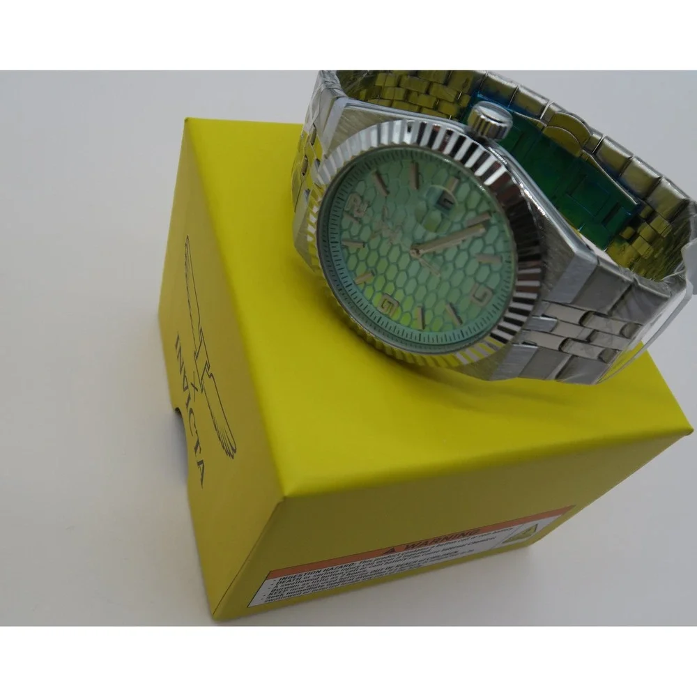 Invicta Specialty Mens Watch 69859 Aqua Honeycomb Dial Stainless Steel Watch